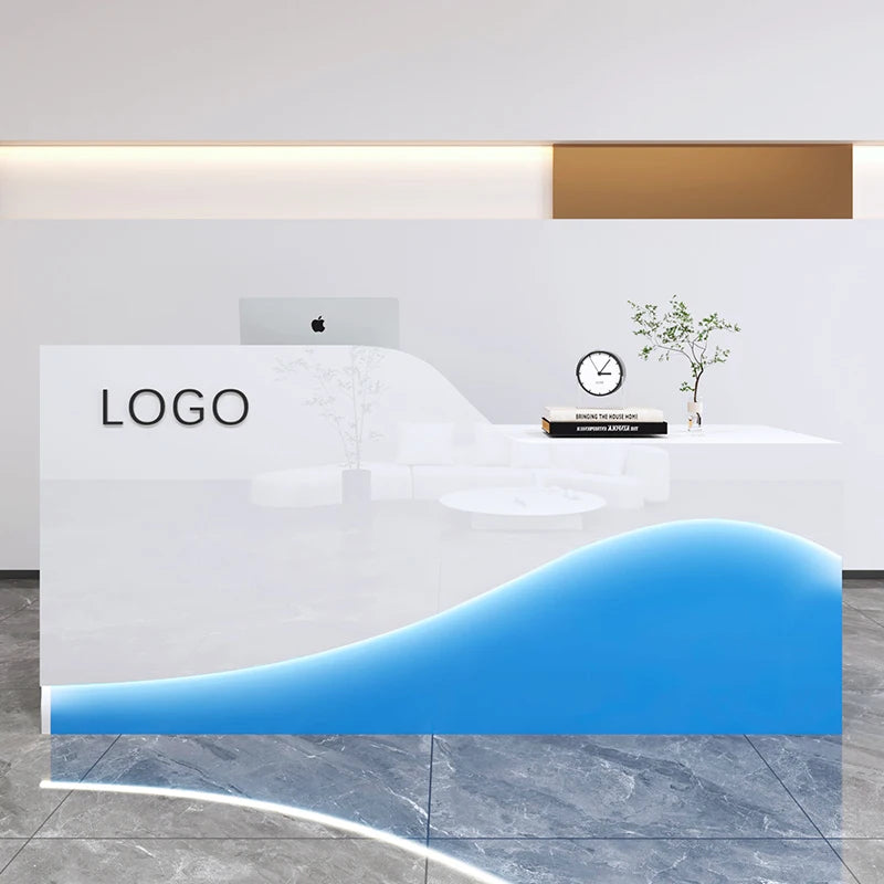 Modern Reception Counter – Professional Office Furniture for Beauty Institutes, Salons, and Luxury Settings
