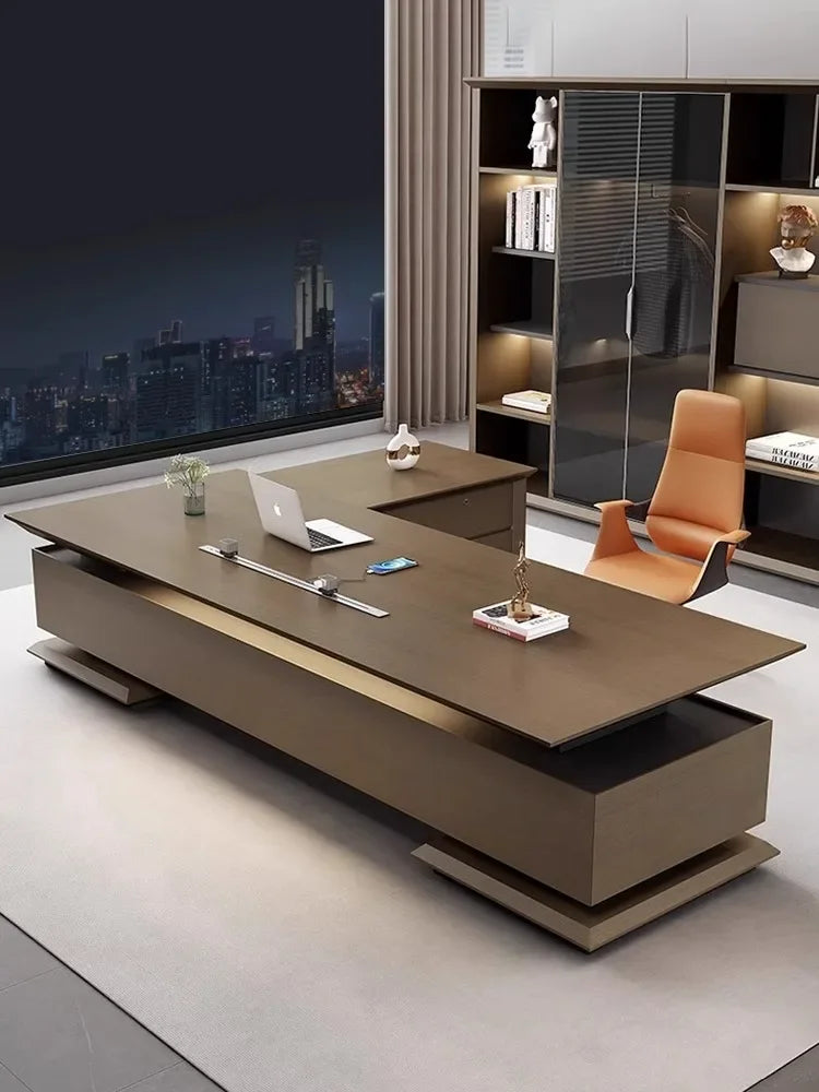 Luxury L-shaped desk for presidents and chairmen