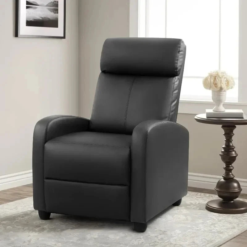 Massage Home Chair Theater Seating Wing Back Leather Modern Single Living Room Reclining Chair Sofa Mecedora Footrest Furniture