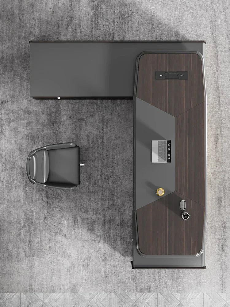 L-Shaped Executive Desk for Chairman or President