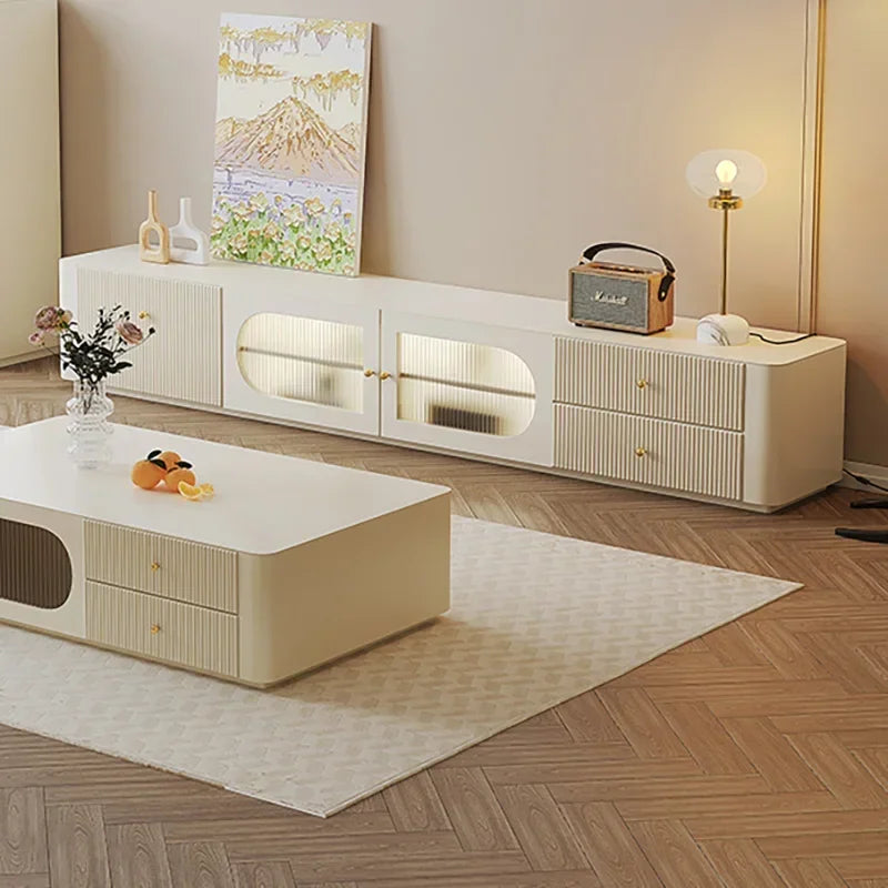 Modern Wooden TV Stand Cabinet – Unique Luxury Storage Drawer for Living Room