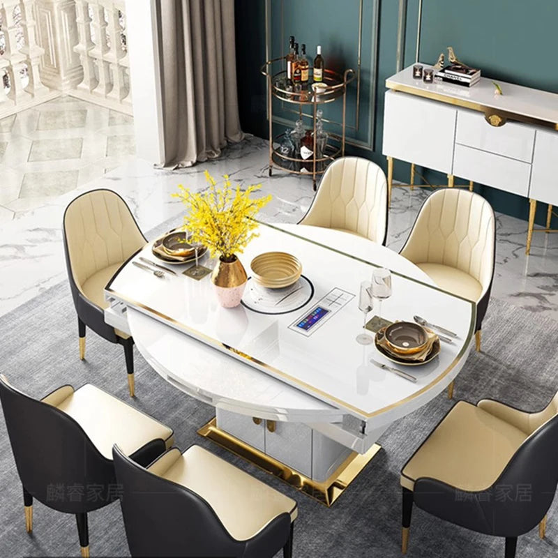 Acrylic & Ceramic Dining Table – Extendable, Foldable, Portable Mini Console, High Cafe & Kitchen Tables