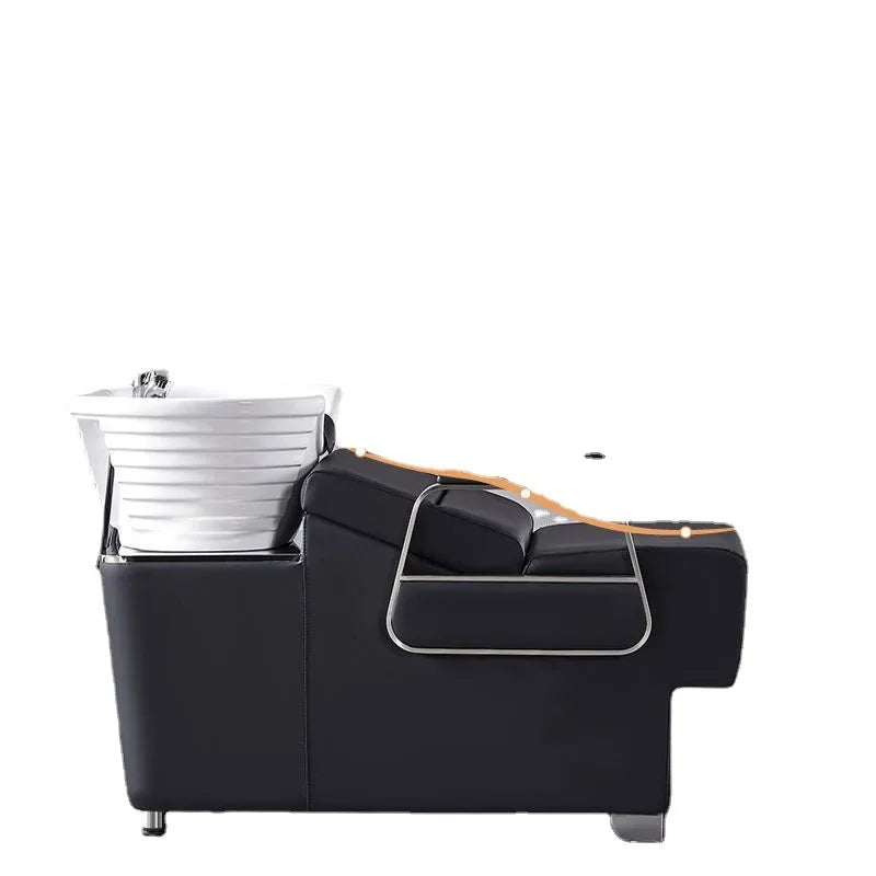 Barber Salon Shampoo Chair – Half-Lying Hair Wash Bed, Light Luxury for Hair Salons