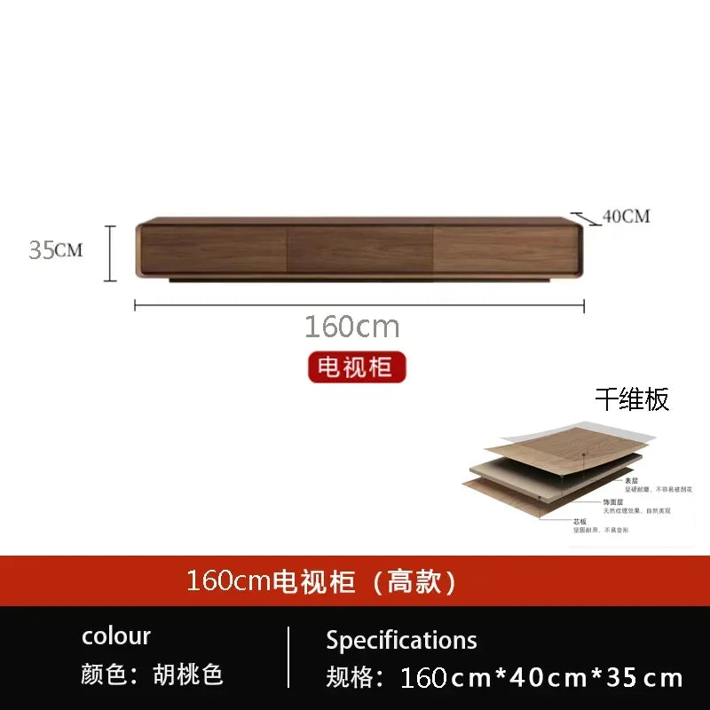 Modern TV Storage Console – Luxury Floating Shelves and Suspended Cabinet