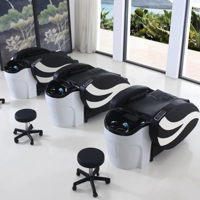 Automatic Intelligent Shampoo Chair – Massage, Fumigation, Water Circulation Shower for Barber Shop & Beauty Salon Furniture
