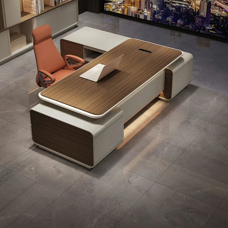Luxury Corner Executive L-Shaped Desk: