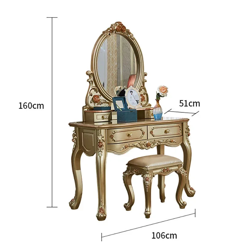 Nordic Gold Dressing Table Set