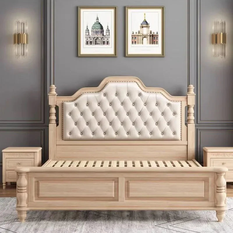 Nordic Luxury Modern Bed – Affordable Green Twin/King with Wood and Leather Storage