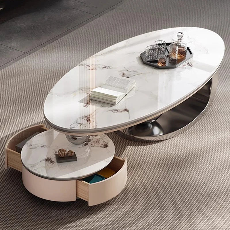 Light Luxury Rock Slab Coffee Table