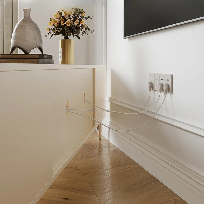 White Cute Nordic Tv Cabinet Doors Living Room Modern Stand Home Tv Cabinet Storage Drawer Mueble Para Televisor House Furniture