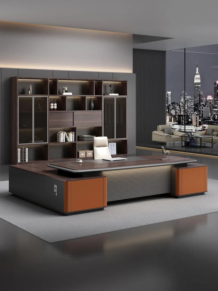 Modern Simple Wooden Storage Data Cabinet, General Manager Boss, President&