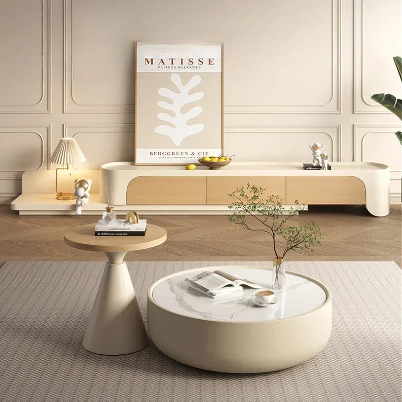 Marble Tv Stand Storage Furniture Salon Offer Retro Game Console Living Room Complete Cabinet Modern Homcom Nordic Luxury