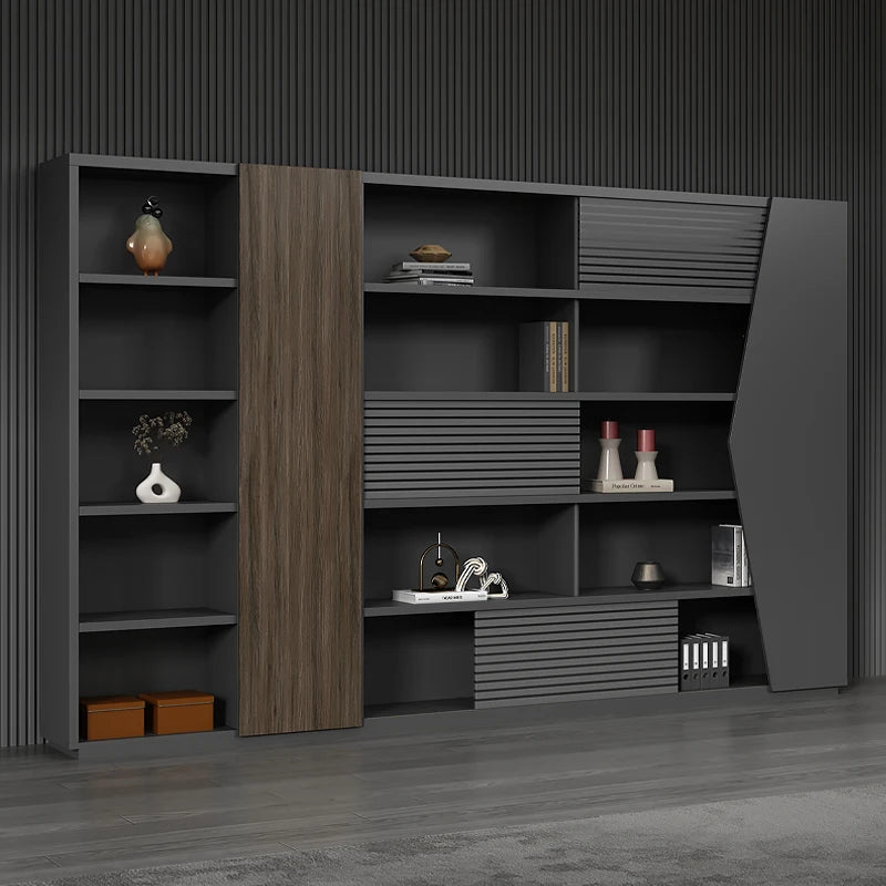 Doors Open Filing Cabinet Wooded Italian Storage Display Office Cupboards Stand Rangement Armoires De Salon Modular Furniture