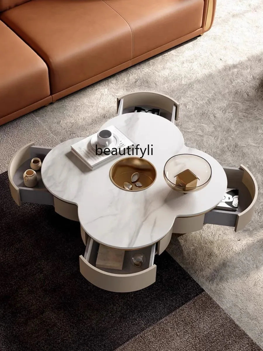 Italian Light Luxury Slate Coffee Table