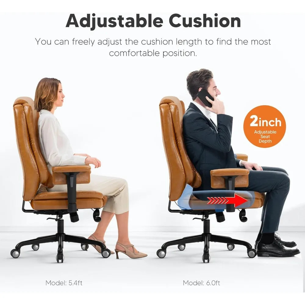 Ergonomic Home Office Chair – Comfortable Executive Design with Adjustable Armrests,