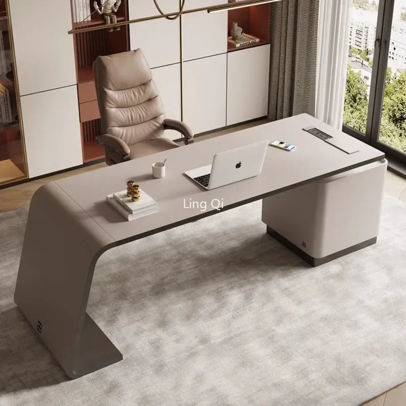 Mid Century Modern Office Desk L Shaped Vanity Designer Boss Computer Desks Organizer European Mesa Escritorio Office Furniture