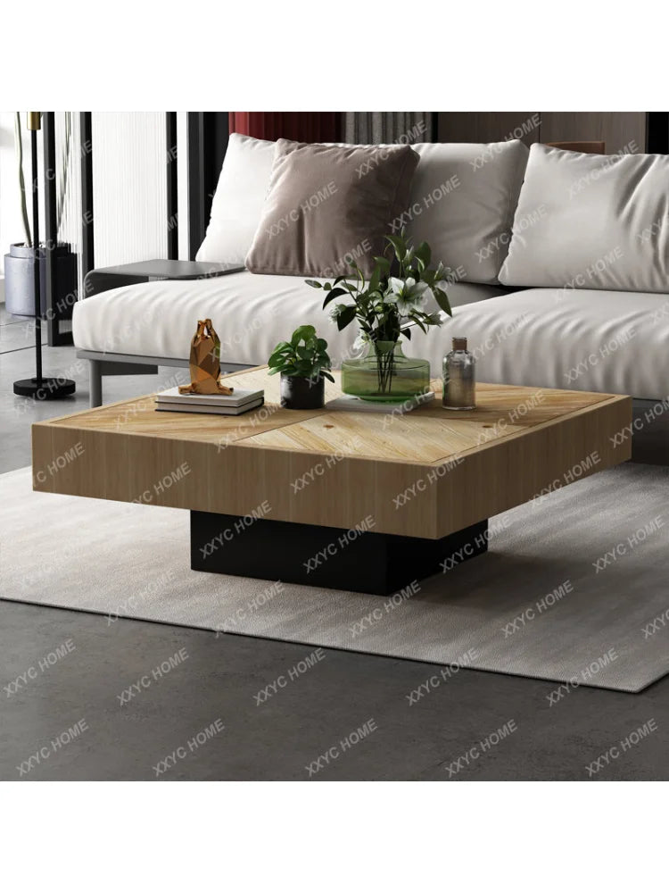 Nordic retro square coffee table