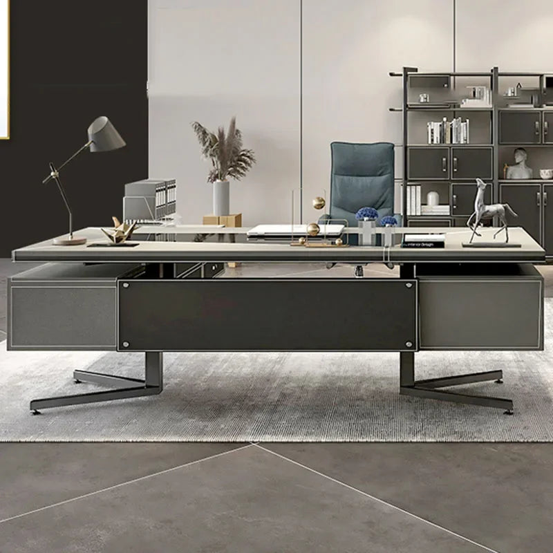 European Luxury Glass Office Desk
