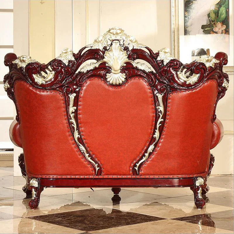 high quality European antique living room sofa furniture genuine leather set FS506