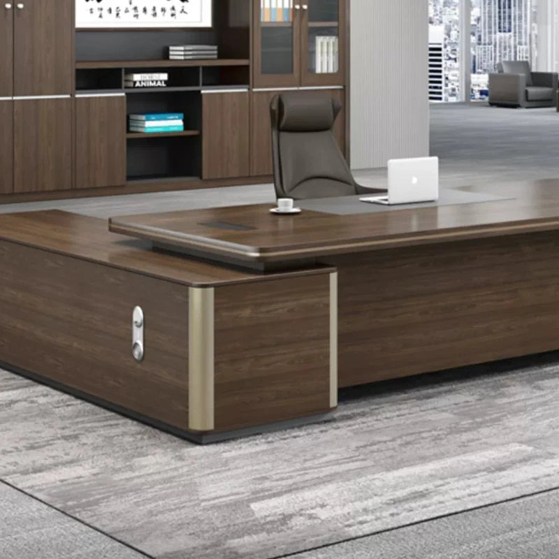 European Executive L-Shaped Office Desk