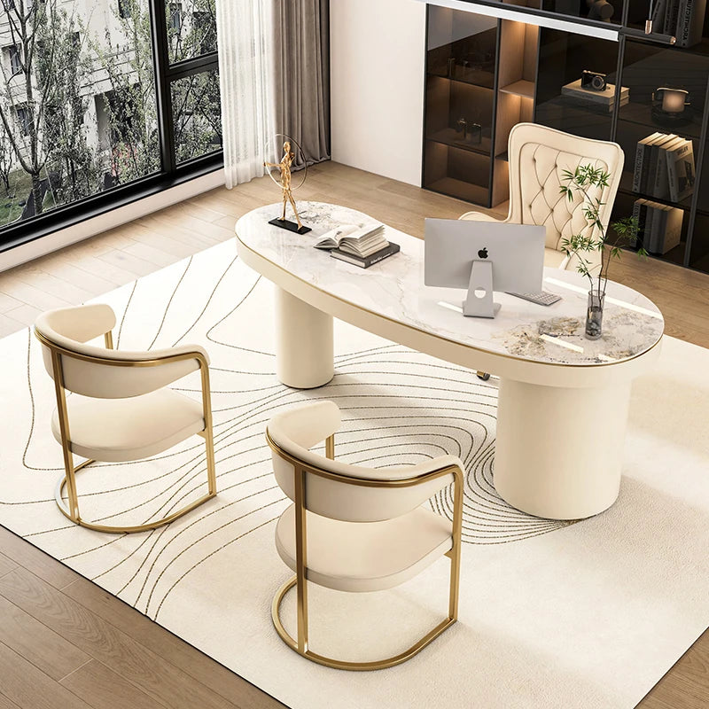 White Stand Up Desk Table Office Supplies Computer Laptop Aesthetic Desk Table Drawers Table Pour Ordinateur Home Furniture