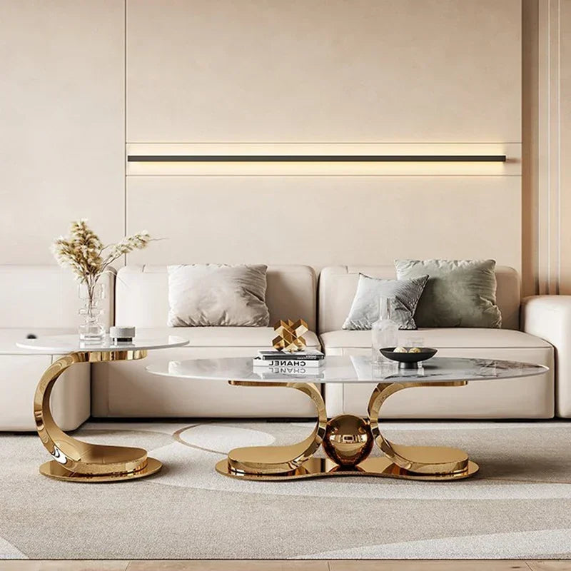 Round Coffee Table – Luxury Marble Design for Living Room