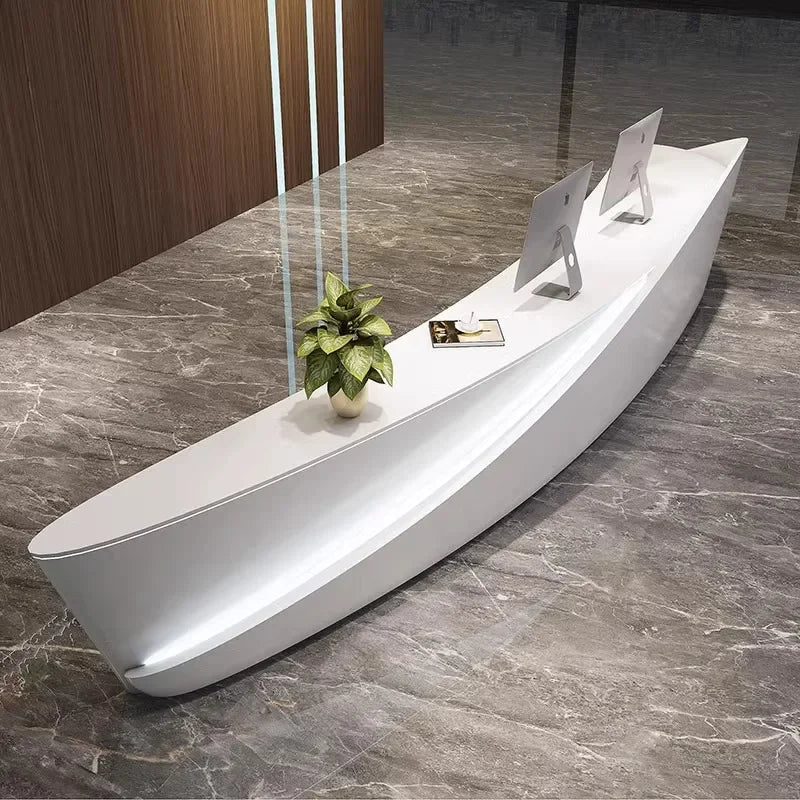 Restaurant Furniture Executive Office Wooden Home Bar Counter Luxury Receiption Desk Mostrador Recepcion Clothes Party Tables