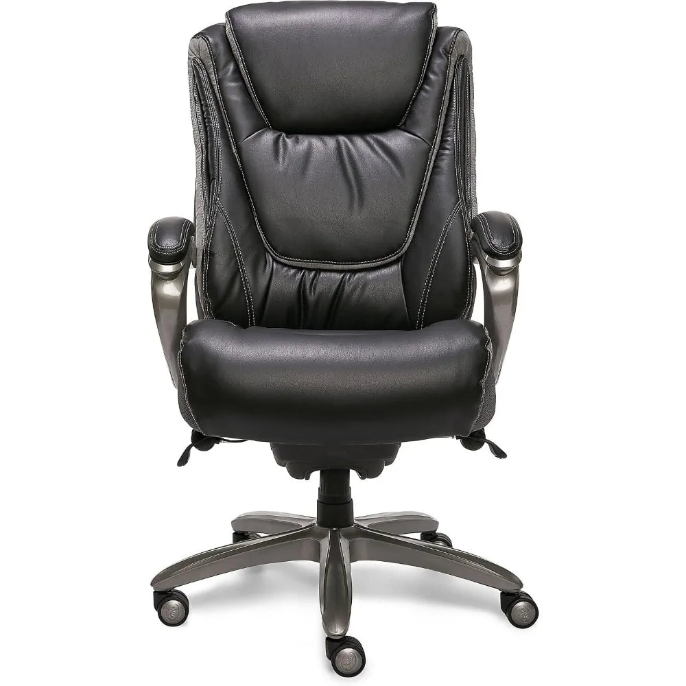 Office Chair, Ergonomic Computer Chairs with Multi-Layer Seat Cushion, Height Adjustable, Faux Leather, Executive Comfort Chair