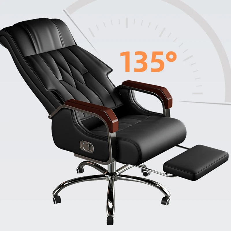 Luxurious ergonomic office chair, swivel, adjustable, modern study furniture.