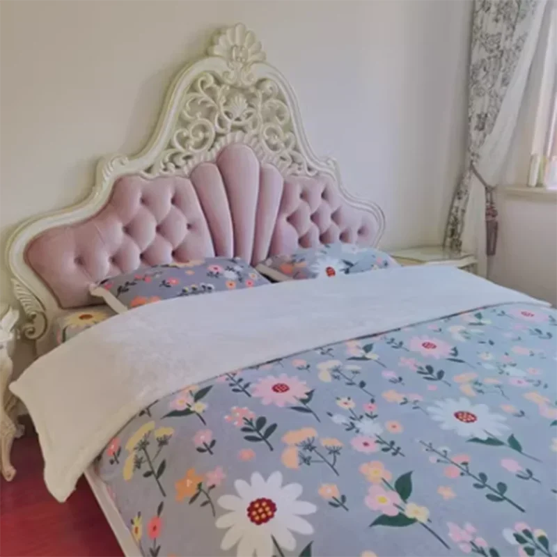 Hand-carved modern designer queen bed