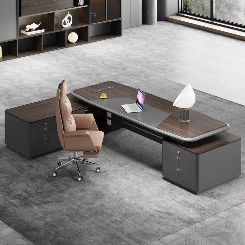 Adjustable Luxury Office Desk – Simple Storage, Ergonomic Executive Desk for Teens & Conference Rooms, Home Furniture