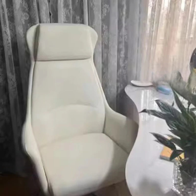 Ergonomic Mobile Office Chair - Modern Leather for Study and Meditation.