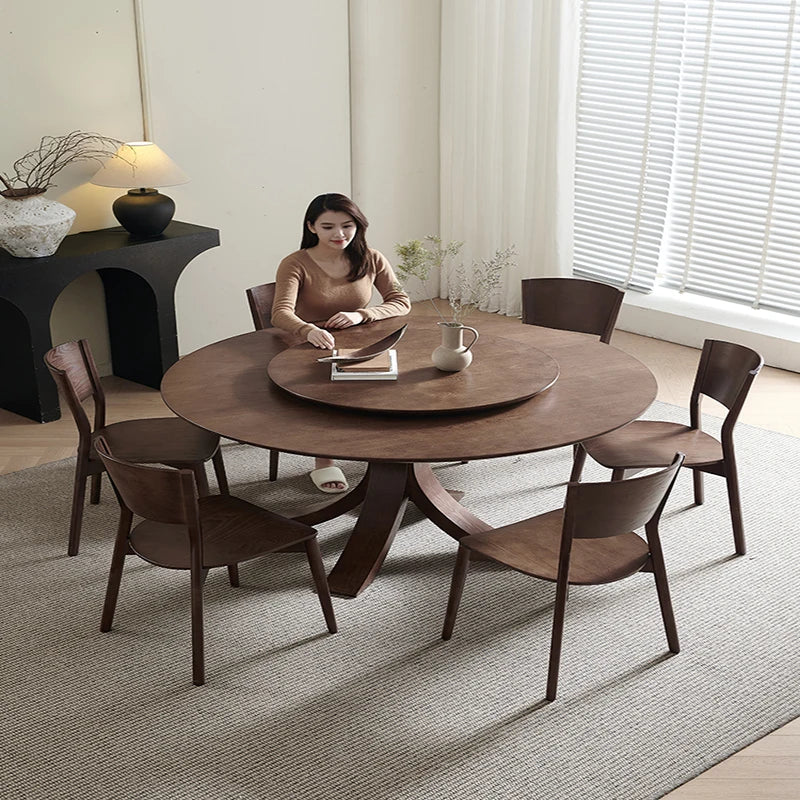 Modern Entrance Table and Dining Set – Solid Wood Round Table