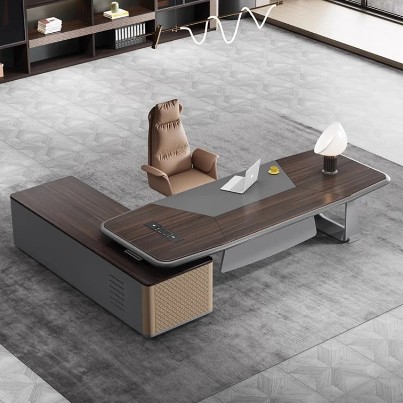 Standing Secretary Office Desks Reception Mid Century Laptop Dark Computer Desks Desktop Work Mesa De Escritorio Home Furniture