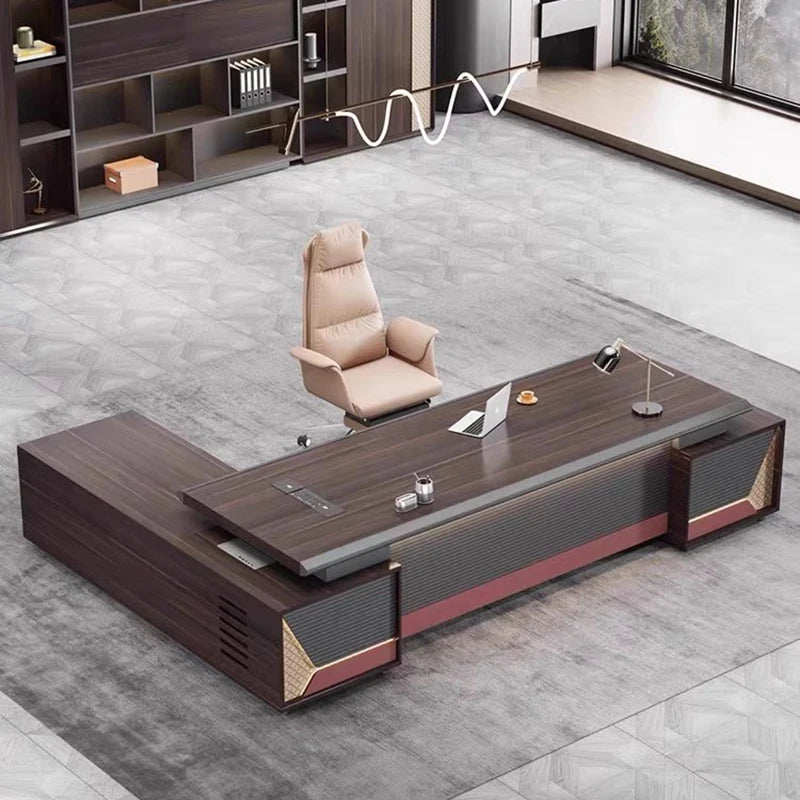 Multifunction L-Shaped Office Desk