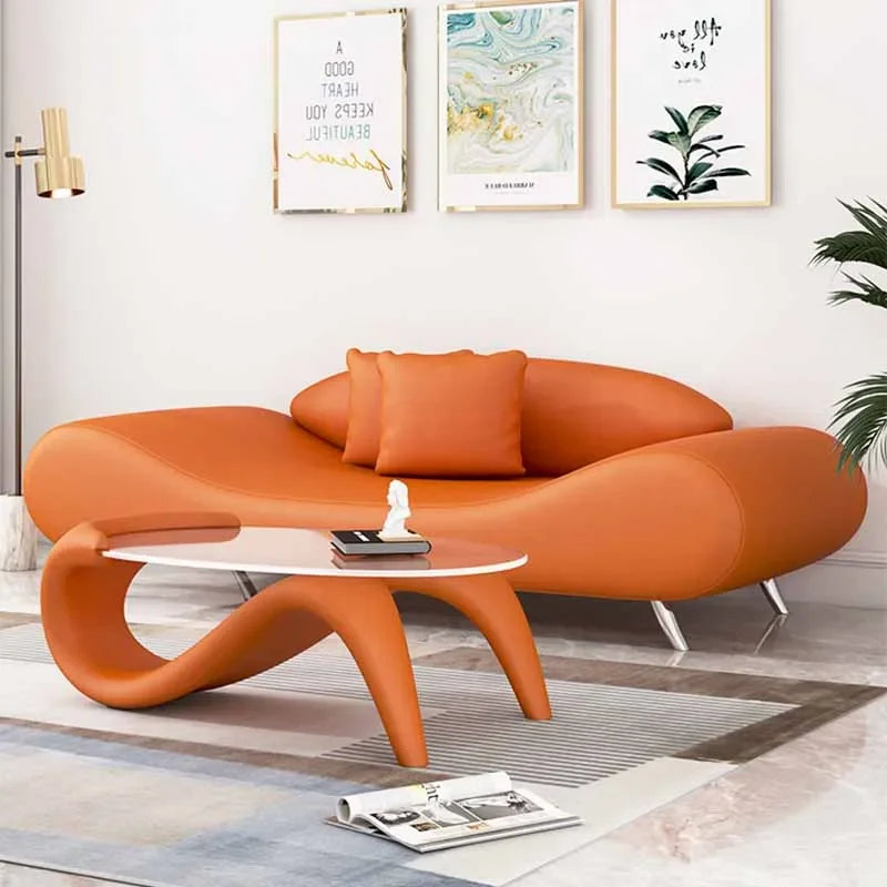 Nordic Designer Foam Couch & Ergonomic Leather Sofa