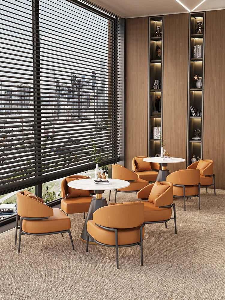 Negotiation Table and Chair Combination Cafe Office Business Reception Rest Area Leisure Single