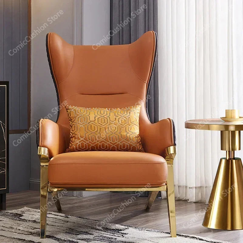Modern Lounge Chair Luxury Living Room Comfy Meditation Recliner Leather Indoor Accent Sillas De Oficina Nordic Furniture