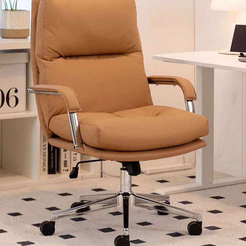 Luxury Ergonomic Office Chair Throne Salon Leather Designer Lounge Office Chair Nordic Portable Relaxing Stoel office furniture