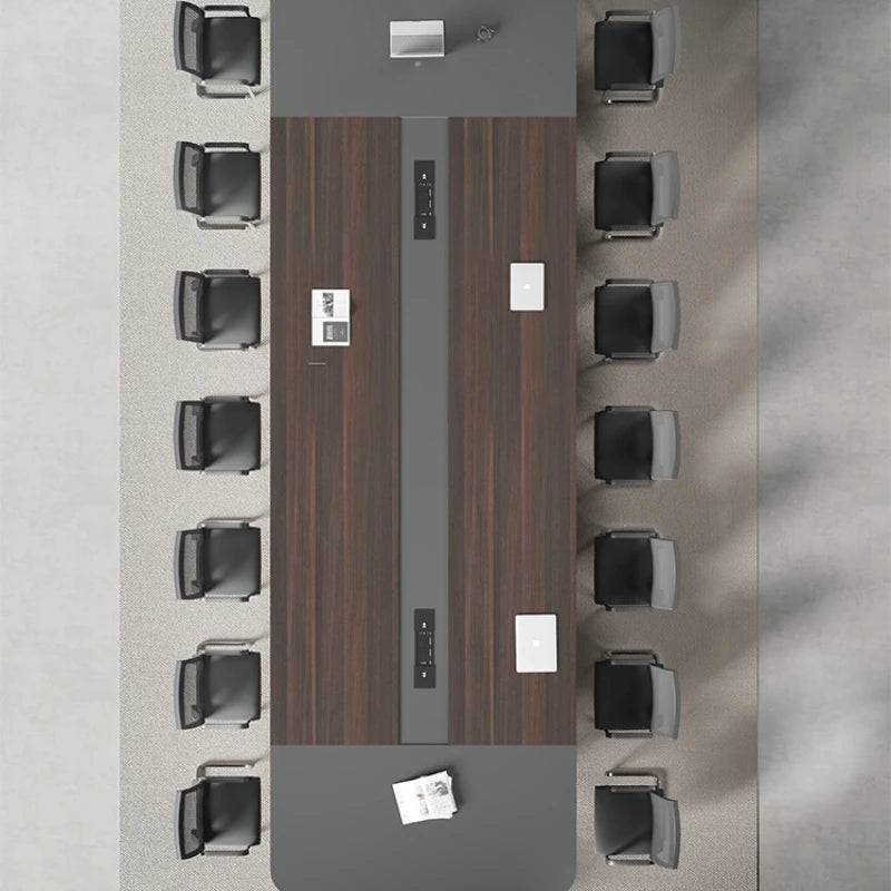 Modern Reception Desk: Large Square Conference Table for Offices.