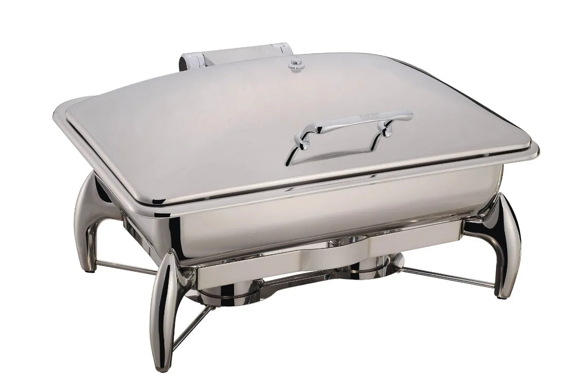 YUFEH good quality silver plated luxury chafing dish set with glass lid high-end buffet stove food warmer hotel chafing dishes