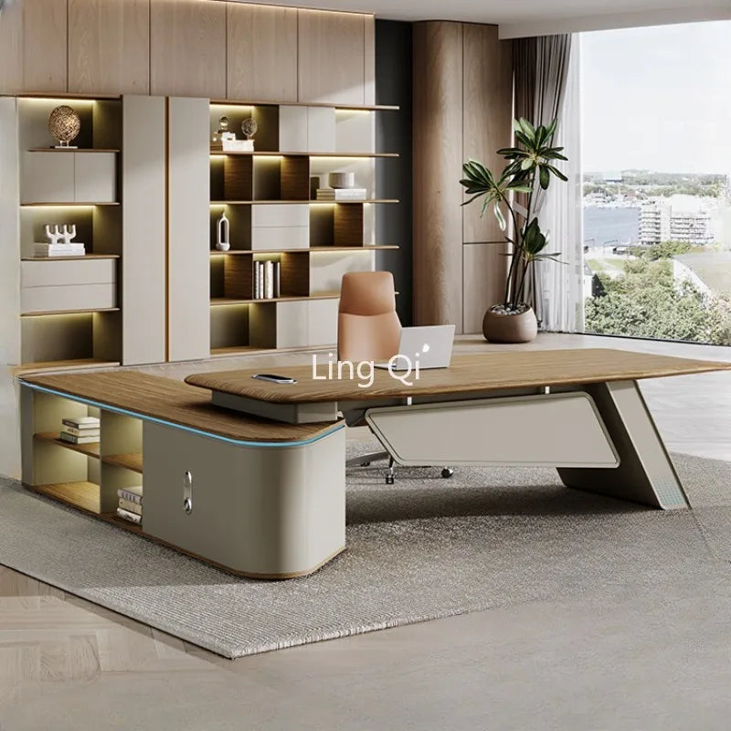 Office Desk Accessories Workshop Table Setup Minimalist Gaming Monitors Reading Boss Low Organizer L Shaped Room Seating Chair