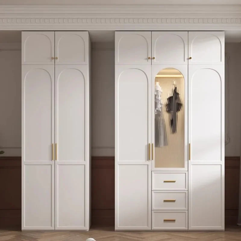 Wooden Clothes Storage Wardrobe with Dressing Table, Drawers, and Multifunctional Organizer, Bedroom Furniture