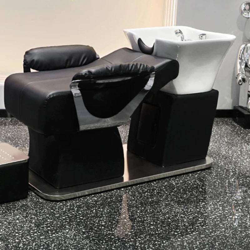 Cosmetic Chair Spa Hairdresser Salon Washbasin Beauty Chairs Reclining Headspa Massage Water Hair Machine Sedia Shampoo Bed