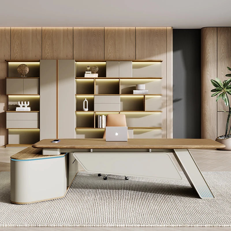 Gaming office desk set for female executives