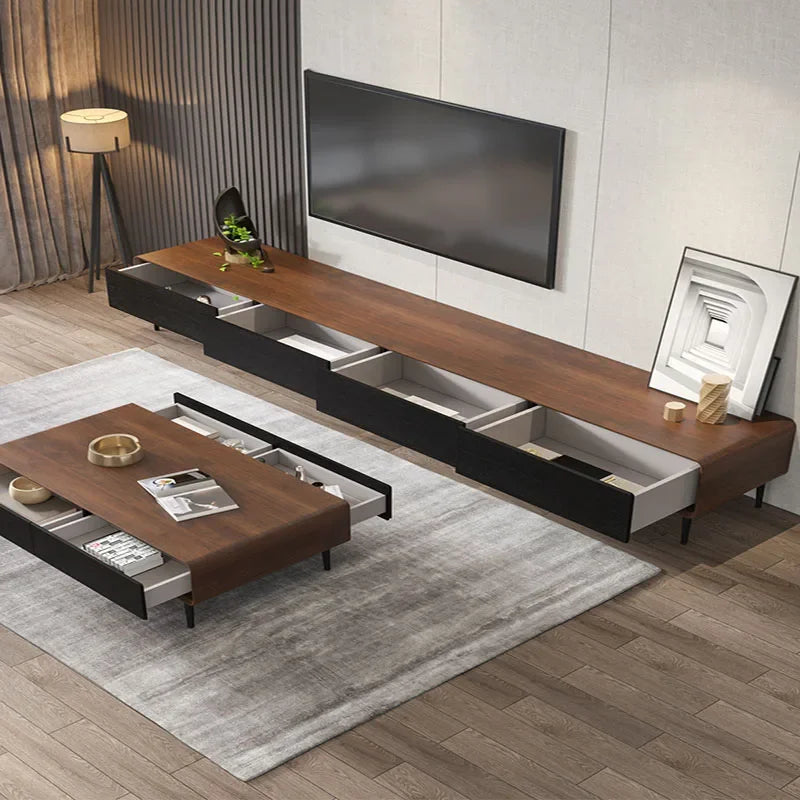 Floating Tv Unit Living Room Decoration White Cabinet Wooden Stand Mobile Furniture Farmhouse Console Modern Salon Pedestal Gold