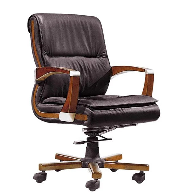 Custom luxury wooden high-back executive office chair