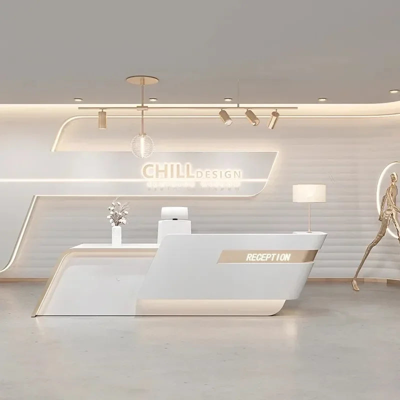 Luxury Reception Desks and Cashier Tables for Small Stores, Beauty Institutes, Salons, and Café