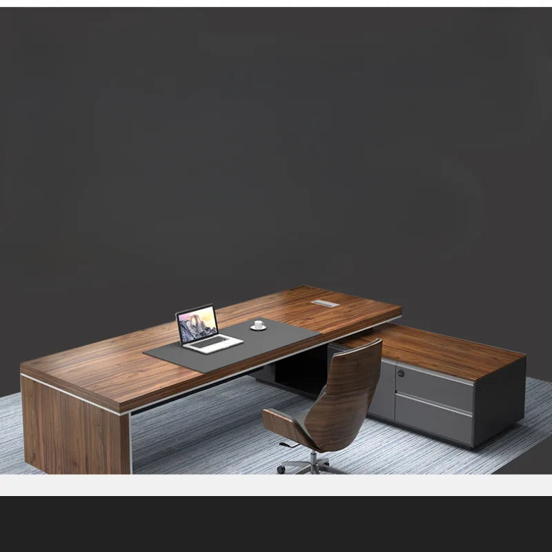 modern L-Shaped Executive Desk