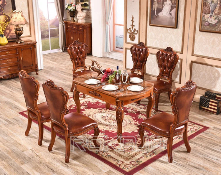 Classic European Style Folding Dining Table Set